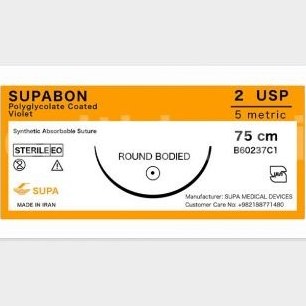 نخ بخیه ویکریل 2 راند 37 سوپا